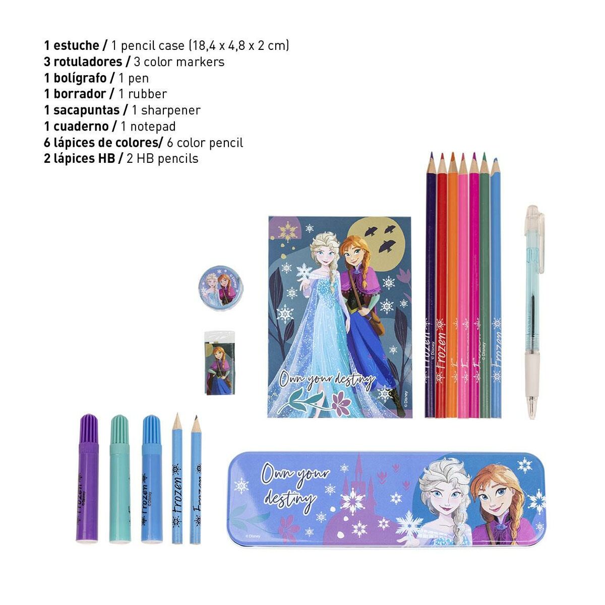 Set de Papetărie Frozen 24 Dalys Mėlyna